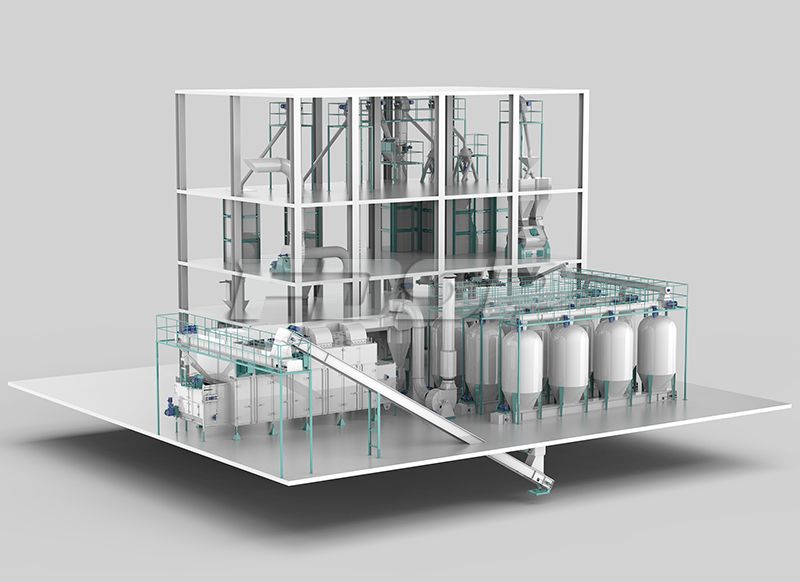 年單班產(chǎn)5萬噸發(fā)酵飼料生產(chǎn)線